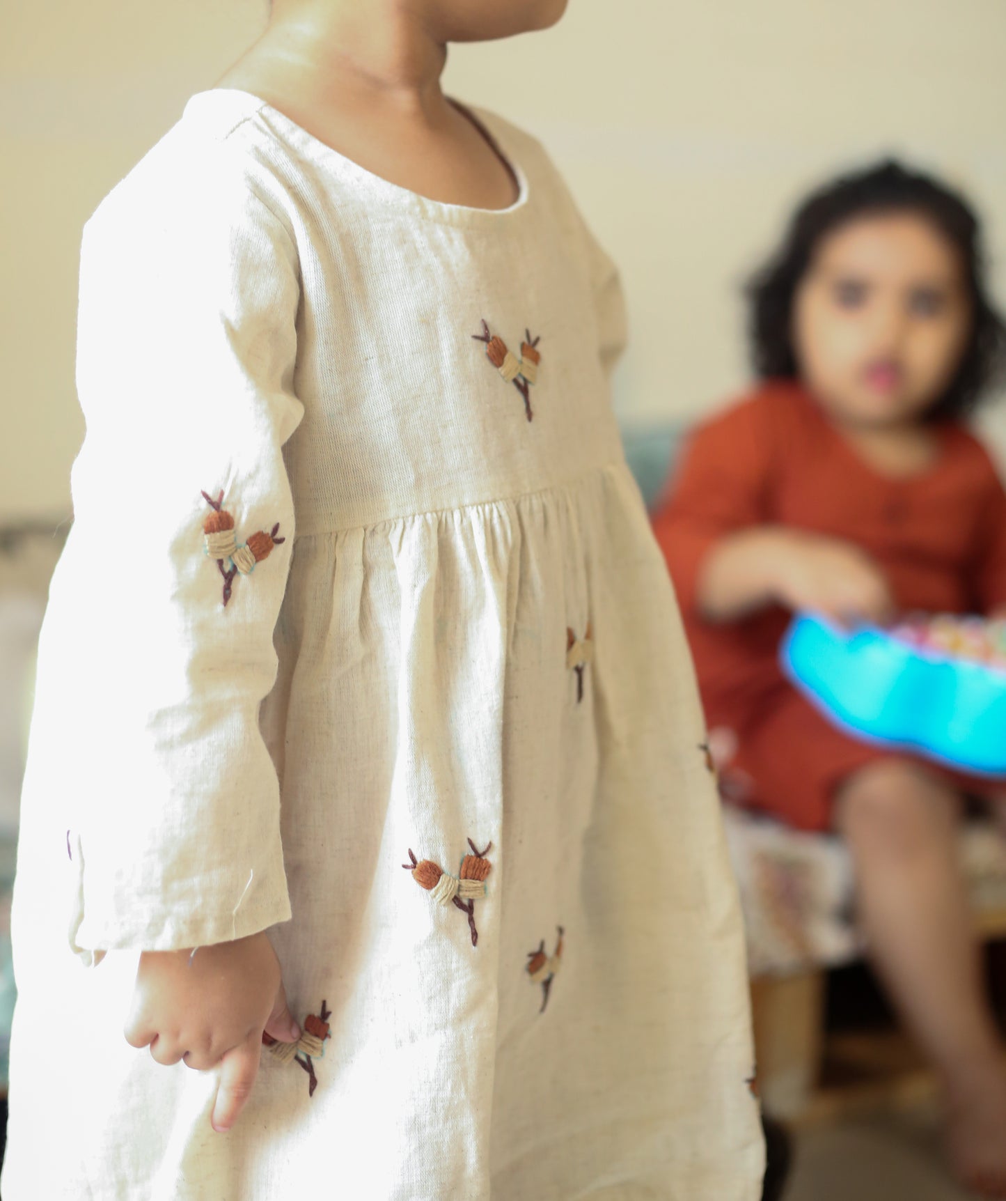 Girls Ivory Bloom Frock