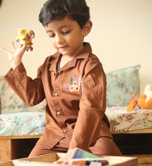 Unisex Cocoa Pebble Cord set