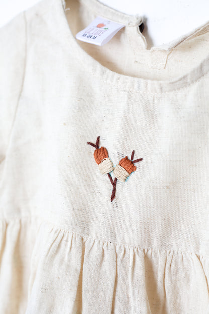 Girls Ivory Bloom Frock